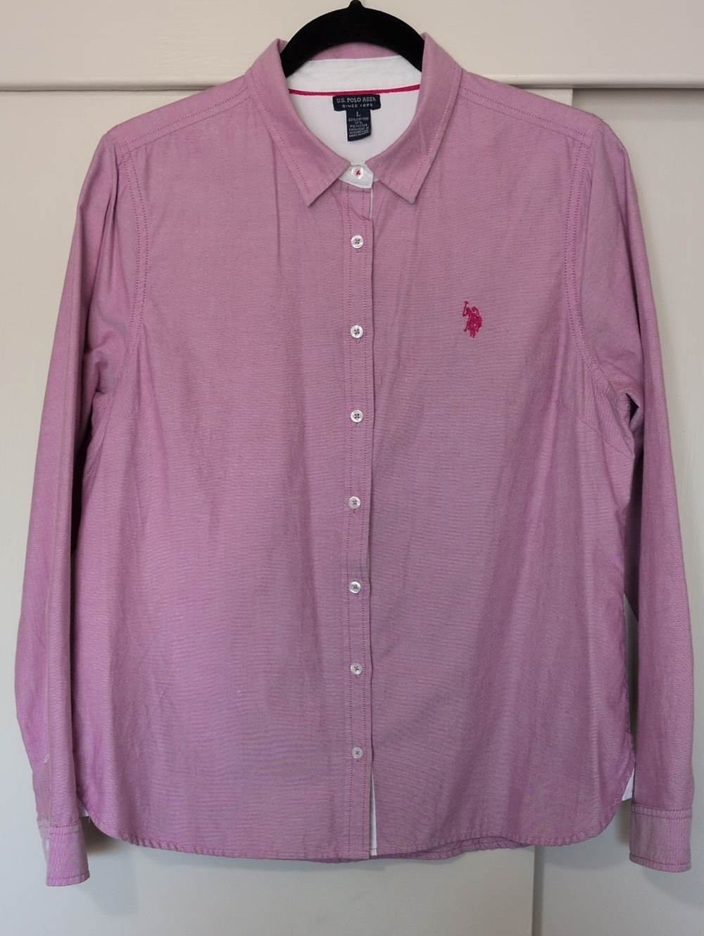 U.S. Polo Assn. Light Pink Long-Sleeve Button-Up Shirt